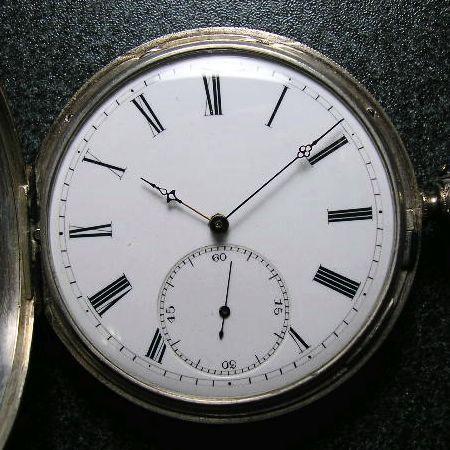 J.F.Cooper アンティーク鍵巻き銀ハンターケース懐中時計 : 古時計の館