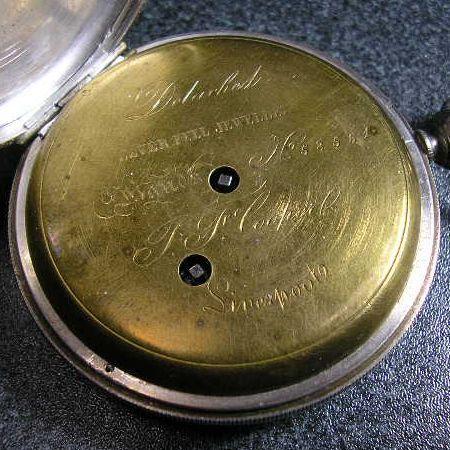 J.F.Cooper アンティーク鍵巻き銀ハンターケース懐中時計 : 古時計の館