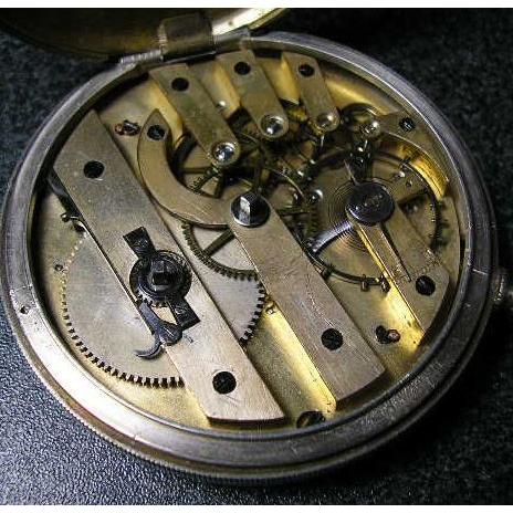 J.F.Cooper アンティーク鍵巻き銀ハンターケース懐中時計 : 古時計の館