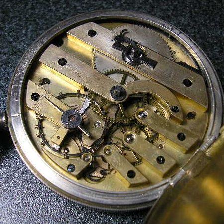 J.F.Cooper アンティーク鍵巻き銀ハンターケース懐中時計 : 古時計の館