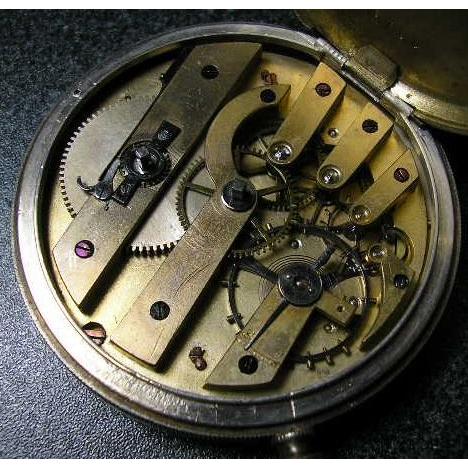 J.F.Cooper アンティーク鍵巻き銀ハンターケース懐中時計 : 古時計の館