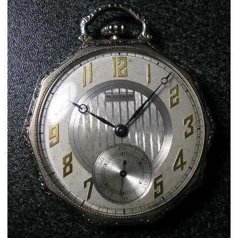 懐中時計　手巻き　WALTHAM　ウォルサム　アンティーク　レトロ　動作品 WALTHAM（ウォルサム） 装飾入り10角ケース 手巻きアンティーク懐中
