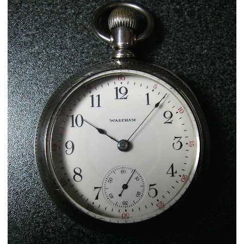 WALTHAM（ウォルサム） WALTHAM大型銀製アンティーク懐中時計 : 古時計