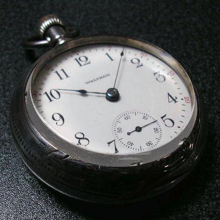 WALTHAM（ウォルサム） WALTHAM大型銀製アンティーク懐中時計 : 古時計