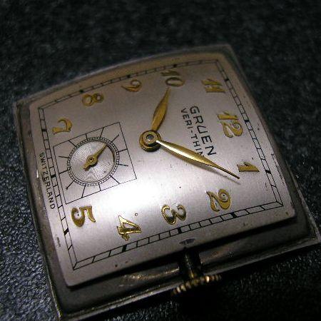 GRUEN VERI-THIN グリュエン・ベリシン手巻きアンティーク腕時計