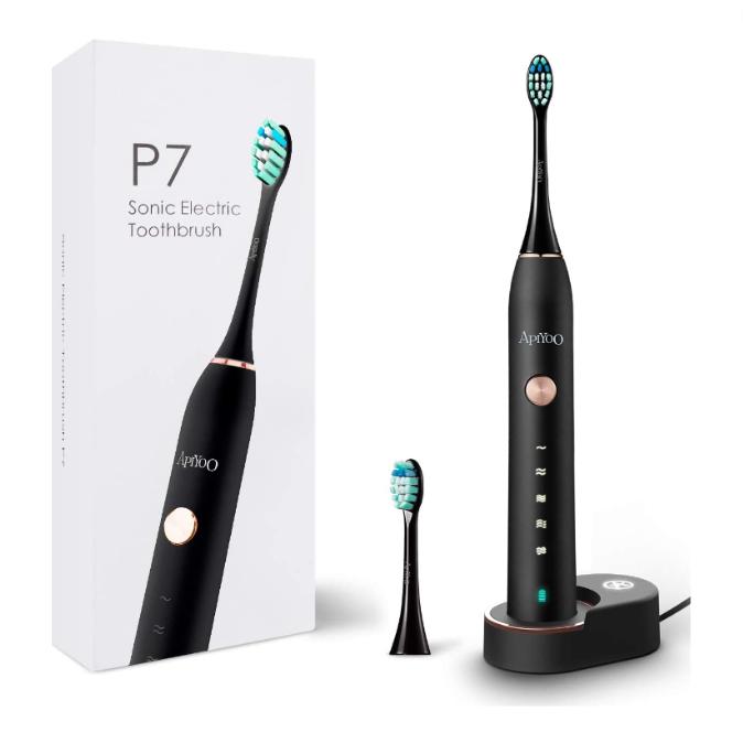 電動歯ブラシ APIYOO P7 音波歯ブラシ USB ワイヤレス充電 IPX7防水