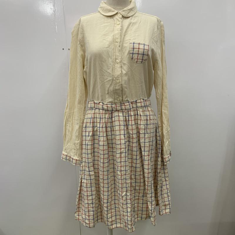 Ehka Sopo エヘカソポ ひざ丈スカート ワンピース One Piece Medium Skirt 長袖 無地 チェック Central Kit In 通販 Yahoo ショッピング