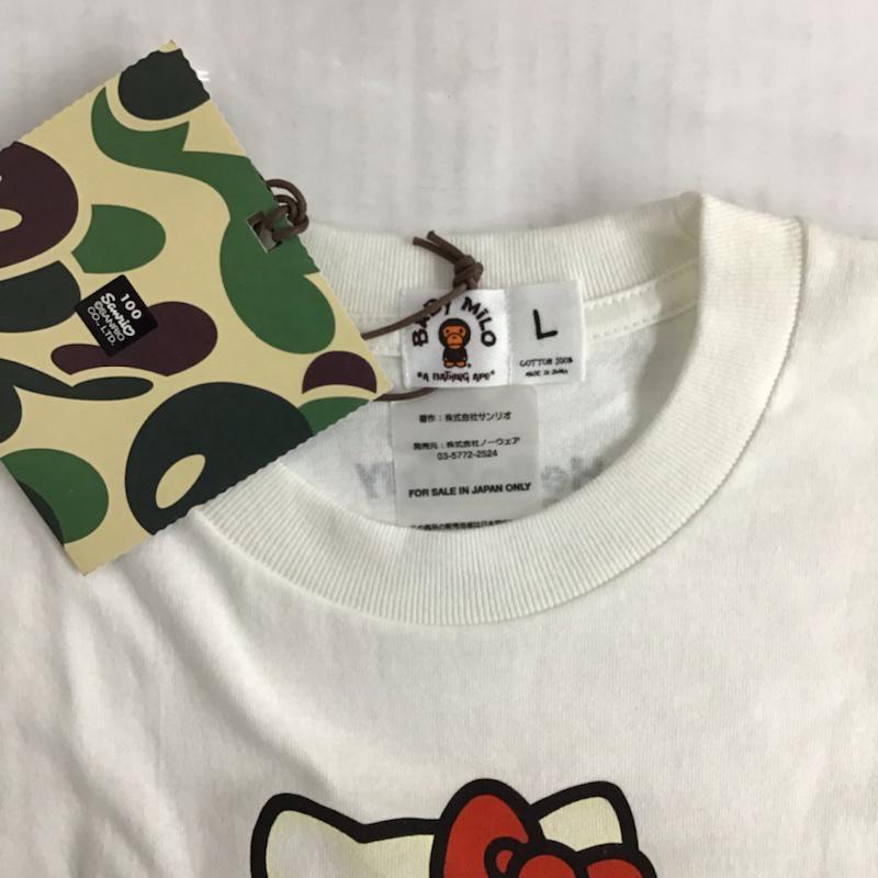 A BATHING APE アベイシングエイプ 半袖 Tシャツ T Shirt  ハローキティ コラボ プリント baby milo 10073584｜furugi-sairaku｜07