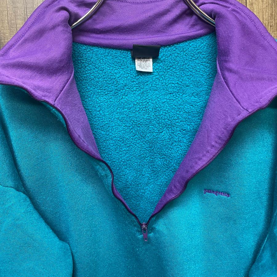 【送料無料】patagonia　キャプリーンハーフジップフリースプルオーバー　S 80年代 USA製 patagonia capilene パタゴニア キャプリーン ハーフ