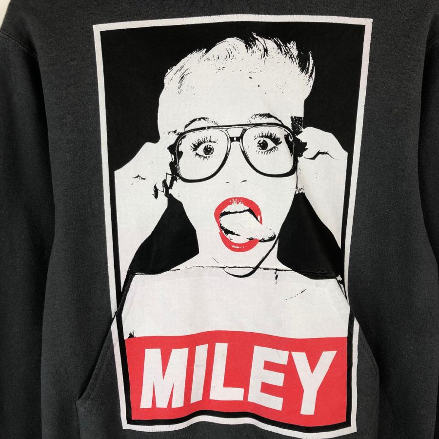 古着 キャラクタープリントパーカー MILEY CYRUS マイリー・サイラス グレー系 レディースS 中古 n016375｜furugiya-sun｜04