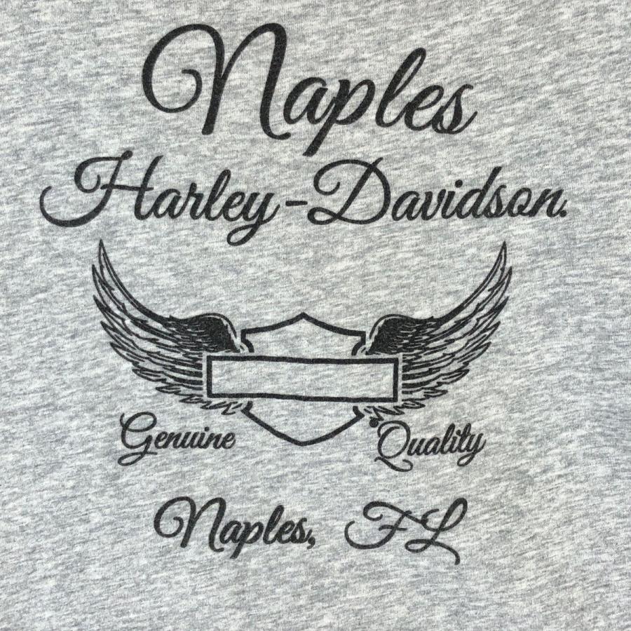 古着 Harley-Davidson ハーレーダビッドソン プリントTシャツ 両面プリント レディースボディ イーグル大きいサイズ グレー系 レディースXL 中古 n029965｜furugiya-sun｜07