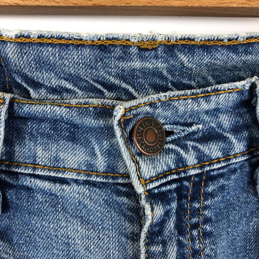 【古着】 Levi's リーバイス 525 デニムパンツ フレア ローライズ ブルー系 レディースW27 【中古】 n038910｜furugiya-sun｜04