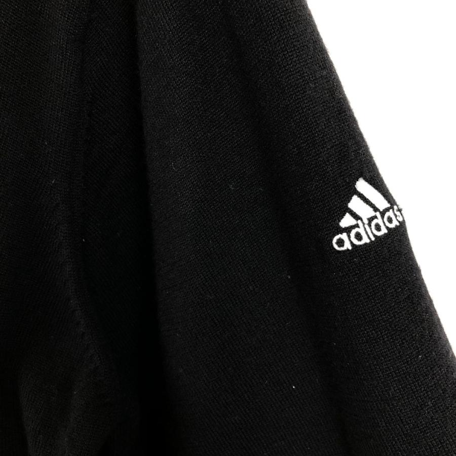 【古着】 adidas アディダス ウールセーター 裏地付き ブラック系 メンズL 【中古】 n040775｜furugiya-sun｜05