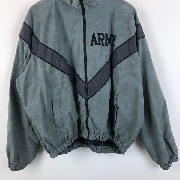 【古着】 U.S ARMY アメリカ軍 PFU トレーニング ナイロンジャケット 厚手生地 デジカモ グレー系 メンズS 【中古】 n051263｜furugiya-sun｜04