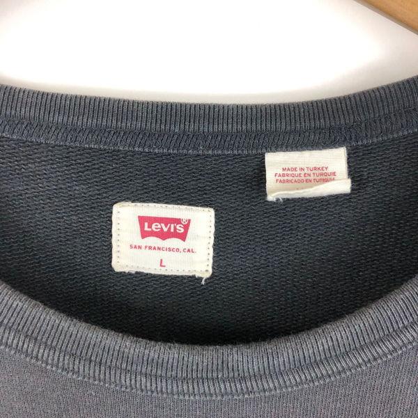 【古着】 Levi's リーバイス スウェット ロゴプリント ミニ裏毛 ブラック系 メンズL 【中古】 n052370｜furugiya-sun｜03