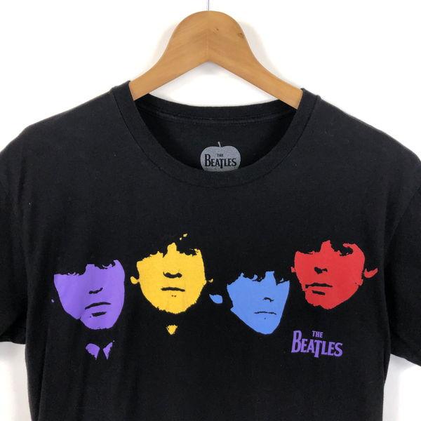 【古着】 The Beatles ビートルズ バンドTシャツ レトロプリント ブラック系 メンズS 【中古】 n052415｜furugiya-sun｜02