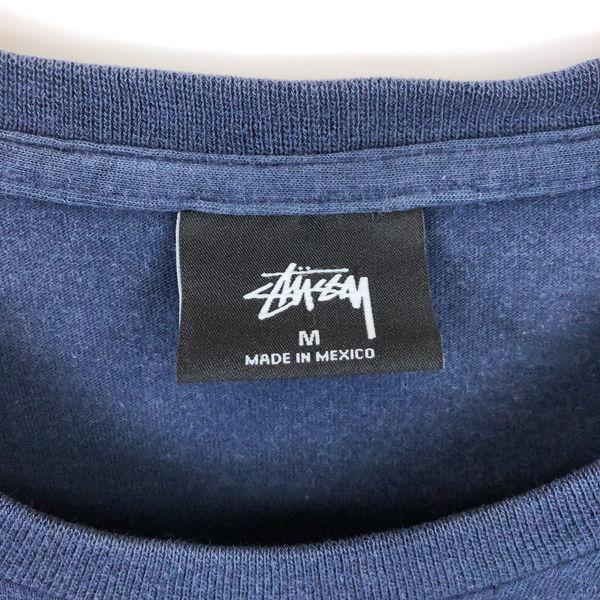 【古着】 STUSSY ステューシー Tシャツ ロゴプリント ネイビー系 メンズM 【中古】 n052730｜furugiya-sun｜03