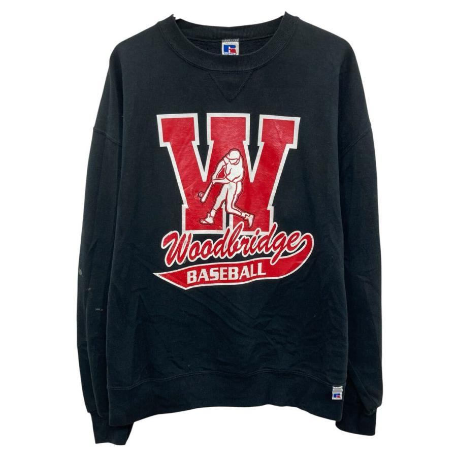 90s USA製 RUSSELL ATHLETIC プリントスウェット トレーナー XL 