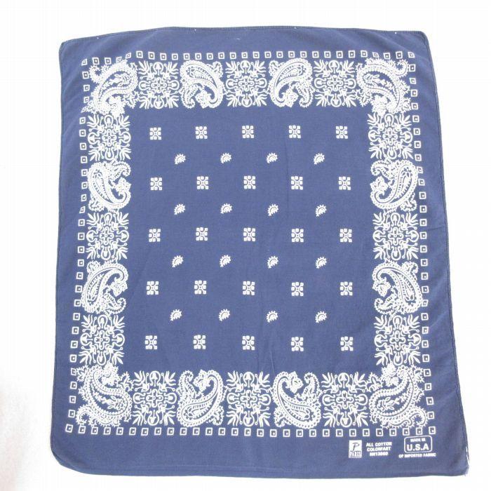 中古 バンダナ 22mar23 90s コットン ペイズリー柄 レッド 花 赤 通販 激安 90s
