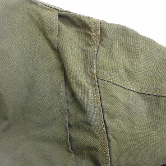 Xl 古着 長袖 カバーオール 90s カーハート Carhartt ワンポイントロゴ 内側ブランケット 襟コーデュロイ ダック地 緑 グリーン 21feb16 中古 メンズ アウター Co 古着屋rushout 通販 Yahoo ショッピング