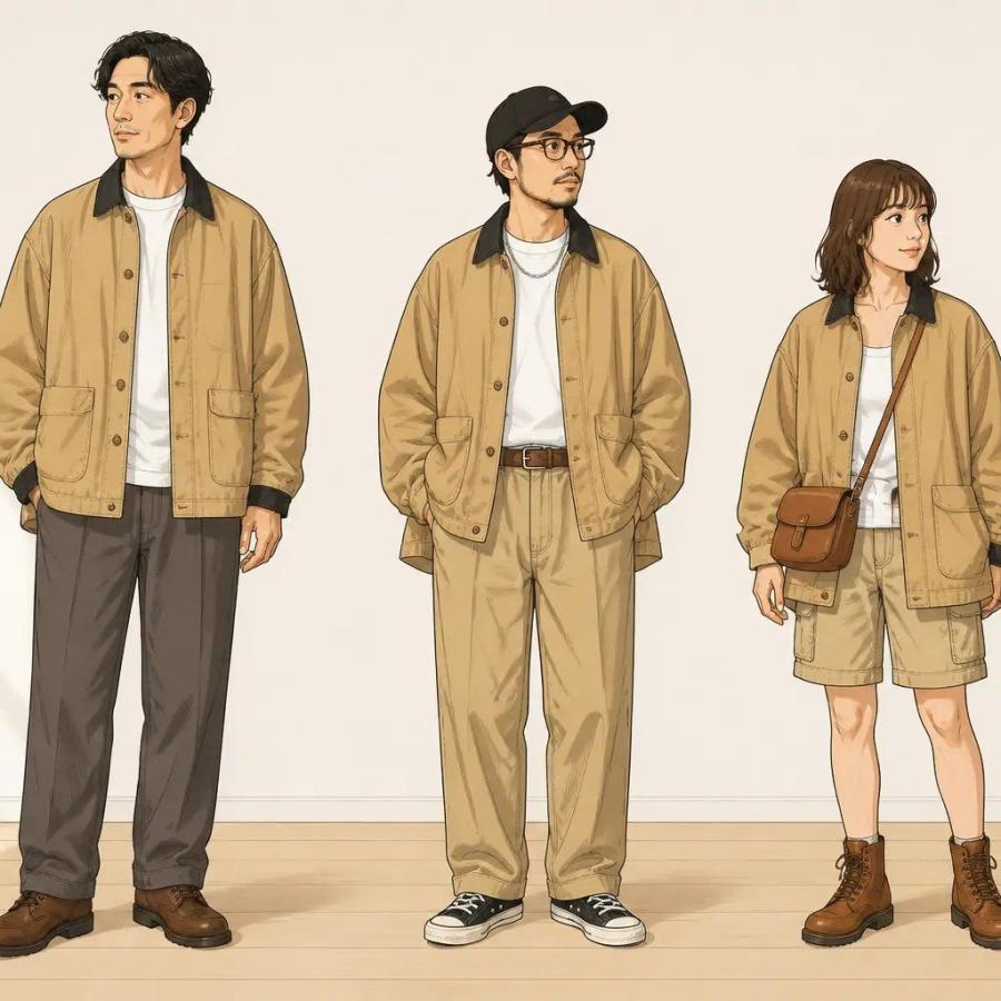 J.CREW（ジェイクルー） XL/古着 長袖 カバーオール メンズ 90s ダック