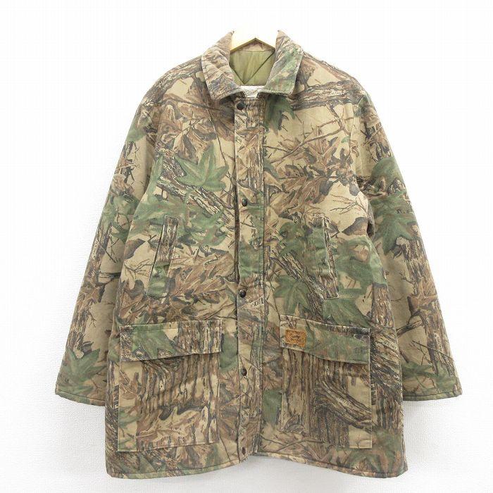 XL/古着 ダックスバック 長袖 ハンティング ジャケット メンズ 90年代 90s リアルツリー 大きいサイズ ロング丈 茶 ブラウン 迷彩 【spe】 25oct25 中古 アウター XL/古着 ダックスバック 長袖 ハンティング ジャケット メンズ 90s