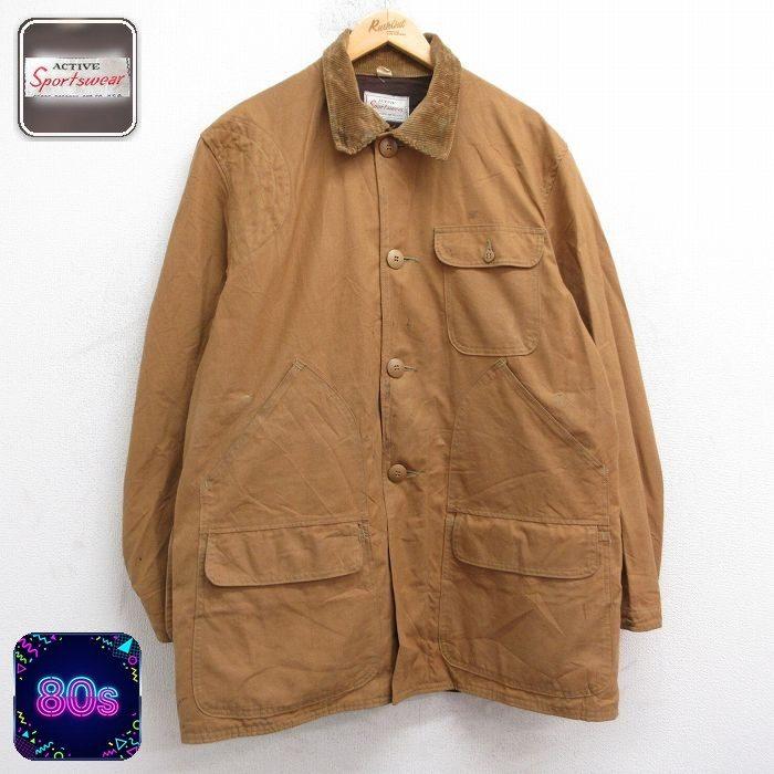XL/古着 シアーズ 長袖 ハンティング ジャケット メンズ 80年代 80s 襟 
