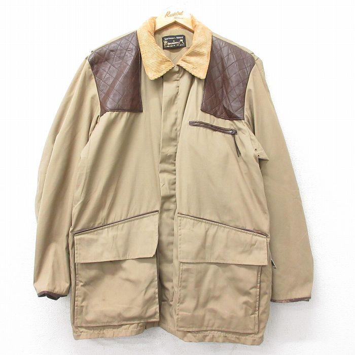 L/古着 長袖 ハンティング ジャケット メンズ 70年代 70s 襟