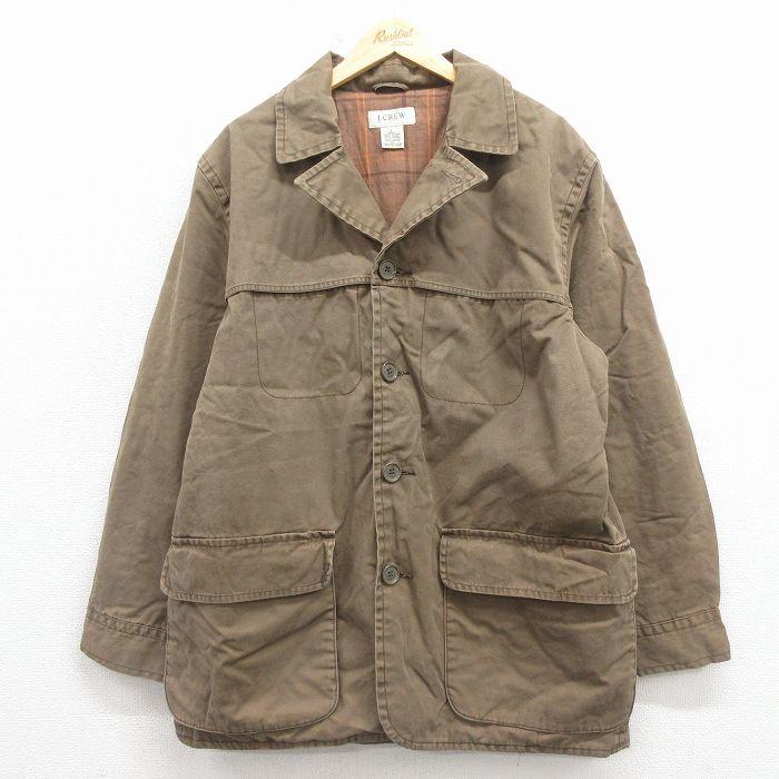XL/古着 ジェイクルー 長袖 カバーオール メンズ 00年代 00s ダック地 ロング丈 コットン 薄緑系 内側フランネル【spe】 26jan17 XL/古着 ジェイクルー 長袖 カバーオール メンズ 00年代 00s ダック地