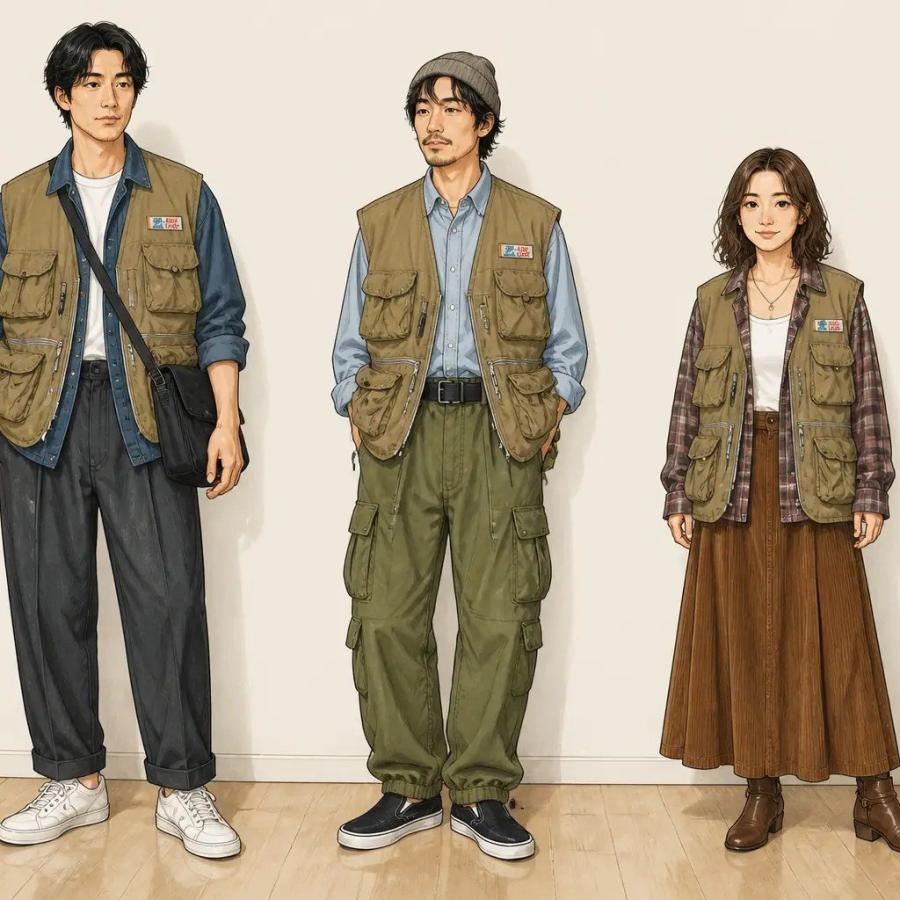 希少 90s フィッシングベスト ハンティング 多機能ベスト カーキ XL XL/古着 EAGLE CLAW ナイロン メンズ 90年代 90s フィッシング ベスト