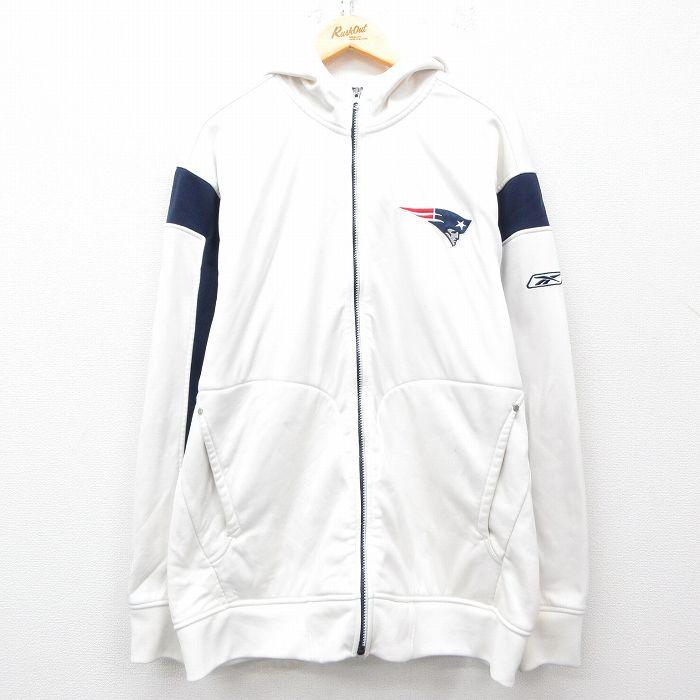 ニューイングランド　ペイトリオッツ　パーカー　Lサイズ XL/古着 長袖 ジャージ パーカー メンズ 00s NFL ニューイングランド