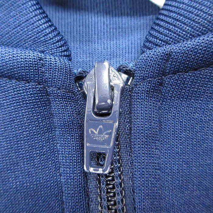 トレフォイル 長袖 ジャージ ネイビー adidas（アディダス） M/古着 長袖 ジャージ メンズ ワンポイントロゴ