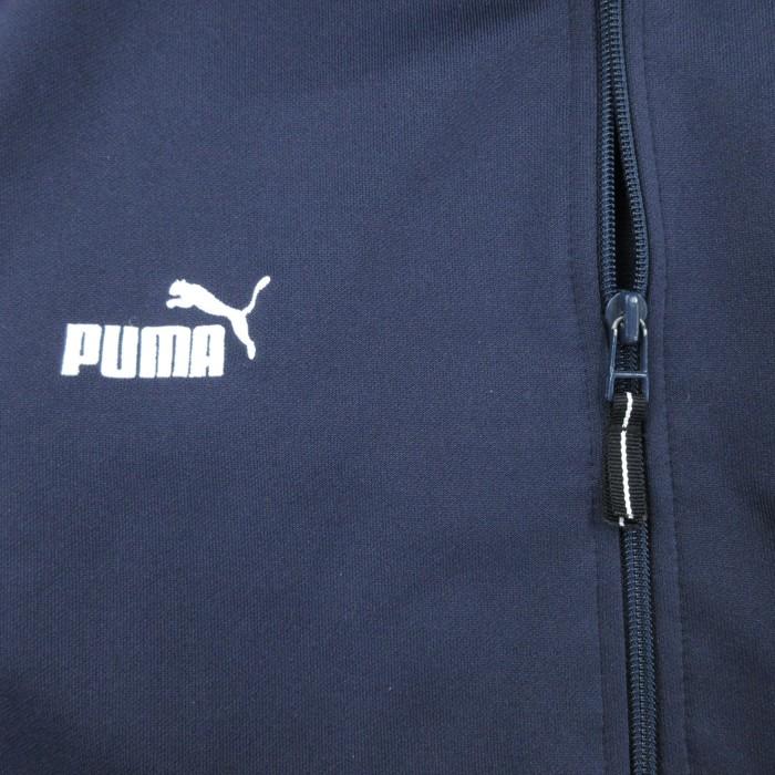 PUMA 90's プーマ レアデザイン ジャージ　紺色　L PUMA（プーマ） L/古着 長袖 ジャージ ハーフジップ メンズ 90年代 90s