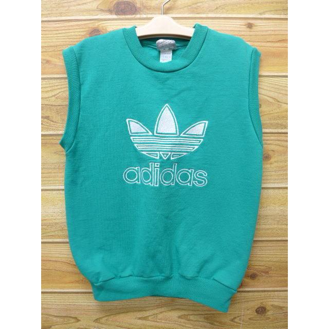 古着 キッズ 子供服 ノースリーブ スウェット アディダス Adidas ロゴ 刺繍 緑 グリーン Spe 18apr23 Lba 古着屋rushout 通販 Yahoo ショッピング