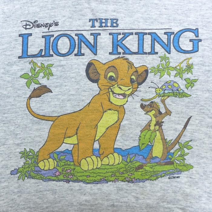 古着 キッズ 子供服 長袖 スウェット 80s ディズニー Disney ライオンキング シンバ コットン クルーネック グレー 霜降り mar02 Lba 古着屋rushout 通販 Yahoo ショッピング