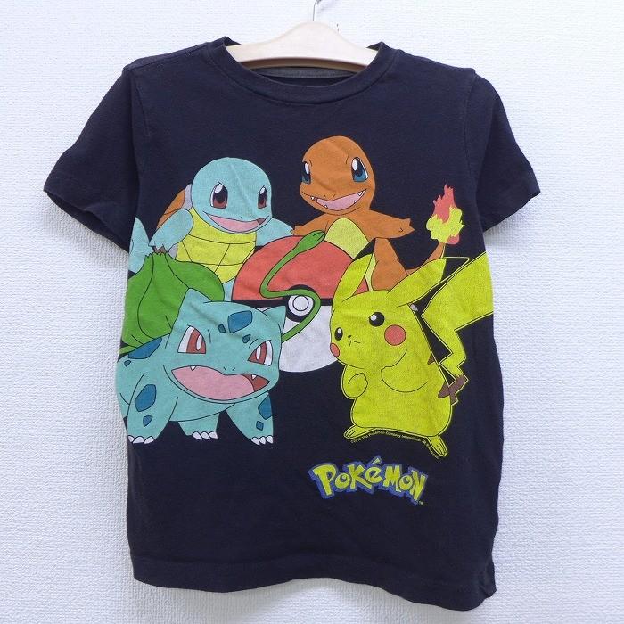 古着 キッズ 子供服 半袖 ブランド Tシャツ オールドネイビー Old Navy ポケモン ピカチュウ ヒトカゲ ゼニガメ フシギダネ コットン クルーネック 黒 ブラック Lba 古着屋rushout 通販 Yahoo ショッピング