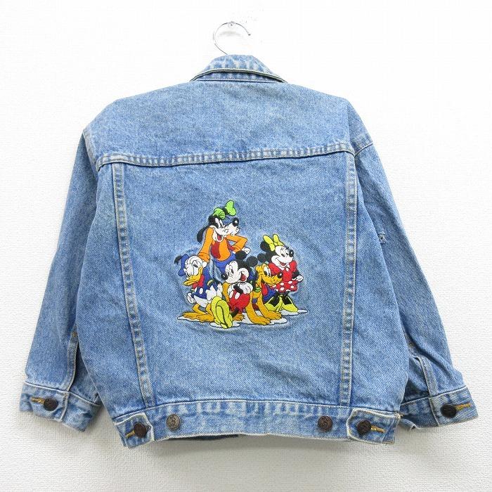 古着 キッズ 子供服 長袖 ジージャン 00s ディズニー Disney ミッキー Mickey Mouse ミニー プルート 刺繍 紺 ネイビー デニム 21feb22 Lba 古着屋rushout 通販 Yahoo ショッピング