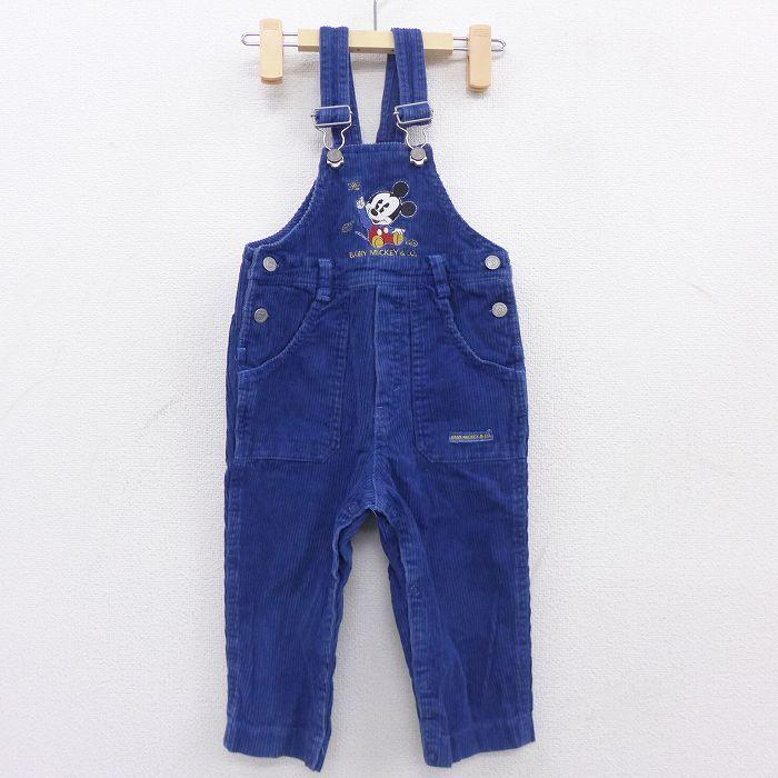 古着 オーバーオール キッズ ボーイズ 子供服 90s ディズニー Disney ミッキー Mickey Mouse コーデュロイ 太畝 コットン 青 ブルー Spe Lba 古着屋rushout 通販 Yahoo ショッピング