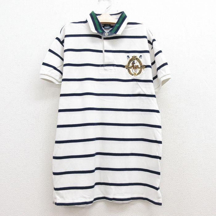 古着 ラルフローレン 半袖 ブランド ラガーシャツ ワンピース キッズ ガールズ 子供服 90s エンブレム 刺繍 鹿の子 コットン 白他 ホワイト Lba 古着屋rushout 通販 Yahoo ショッピング