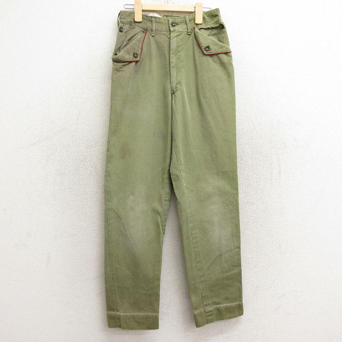 古着 ボーイスカウト パンツ キッズ ボーイズ 子供服 80s タロン 濃緑