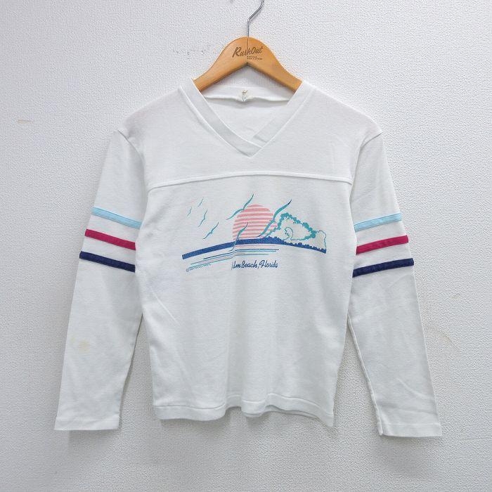 古着 長袖 ビンテージ フットボール Tシャツ キッズ ボーイズ 子供服
