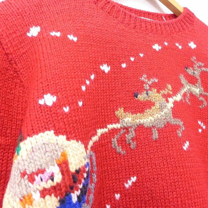 古着 レディース 長袖 セーター 90s タルボット クリスマス