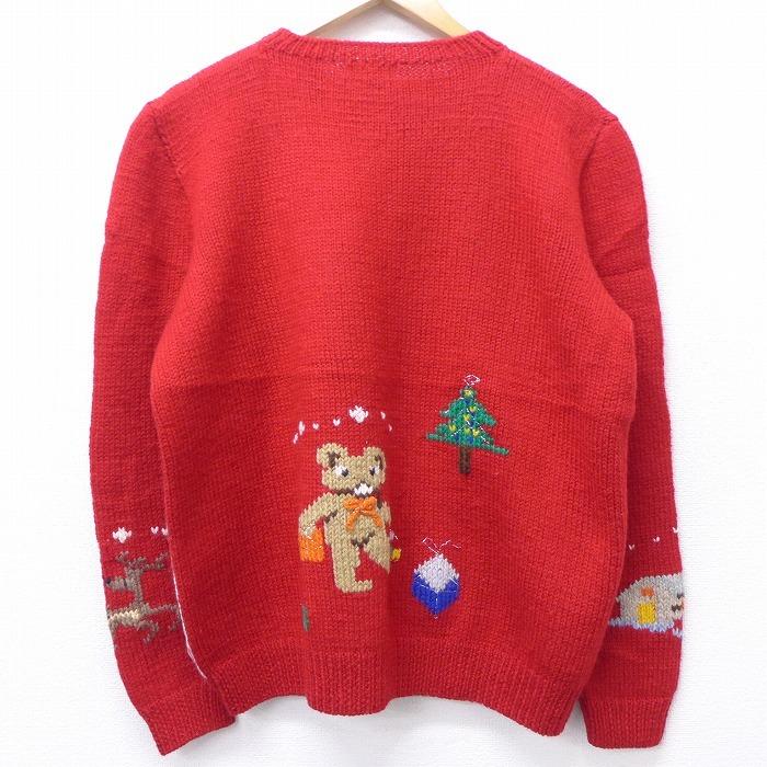 古着 レディース 長袖 セーター 90s タルボット クリスマス