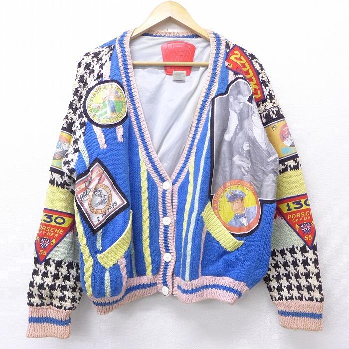 古着 レディース 長袖 ニット カーディガン 00s 大きいサイズ 青他 ブルー Spe sep30 中古 トップス Lkn0721 古着屋rushout 通販 Yahoo ショッピング