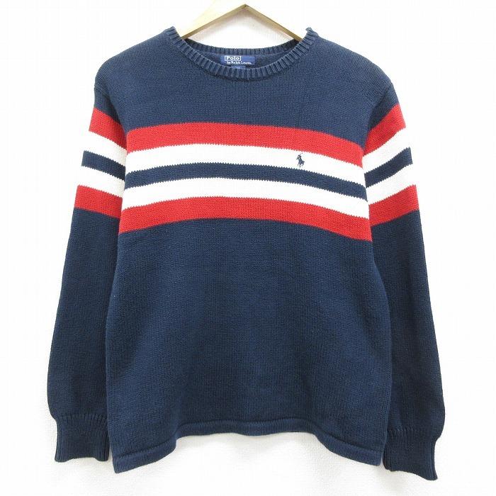 古着 レディース 長袖 ブランド セーター 90s ラルフローレン Ralph Lauren ワンポイントロゴ コットン クルーネック 紺他 ネイビー nov17 中古 ニット トップ Lkn 古着屋rushout 通販 Yahoo ショッピング