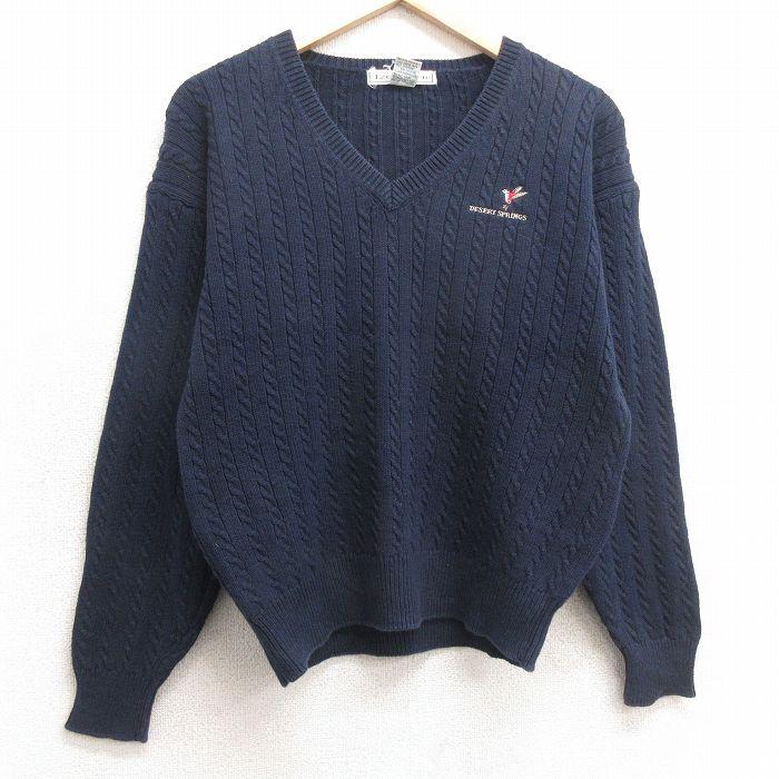 古着 ランズエンド 長袖 セーター レディース 90年代 90s バーズアイ コットン クルーネック USA製 緑【spe】 26jan10 古着通販 古着 ランズエンド 長袖 セーター レディース 90年代 90s