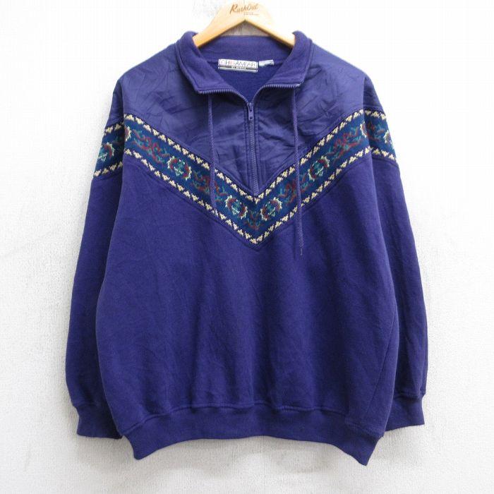 古着 ランズエンド 長袖 セーター レディース 90年代 90s バーズアイ