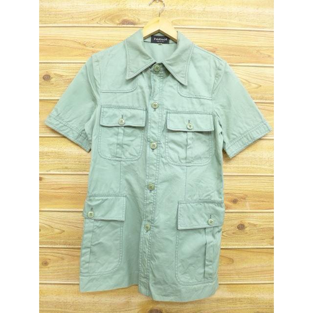 古着 レディース 半袖 シャツ ジャケット ロング丈 薄緑 グリーン 18may15 中古 アウター ジャンパー ブルゾン Lou 古着屋rushout 通販 Yahoo ショッピング