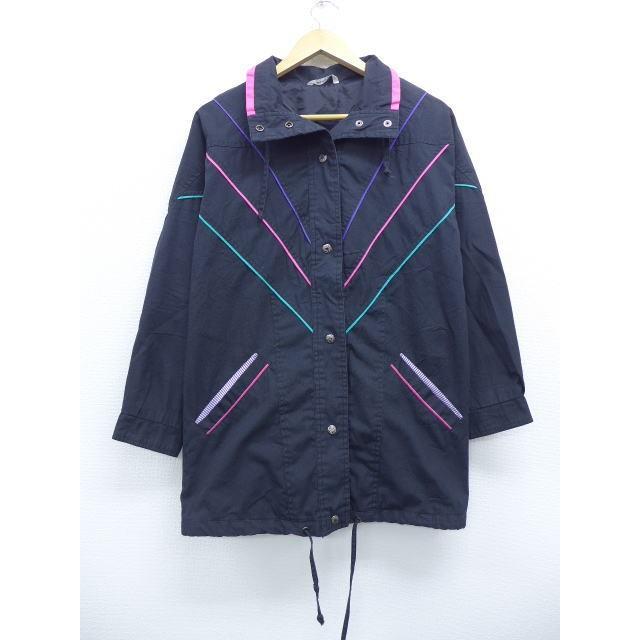 古着 レディース ジャケット ロング丈 黒 ブラック 19mar12 中古 アウター ジャンパー ブルゾン Lou1907 古着屋rushout 通販 Yahoo ショッピング