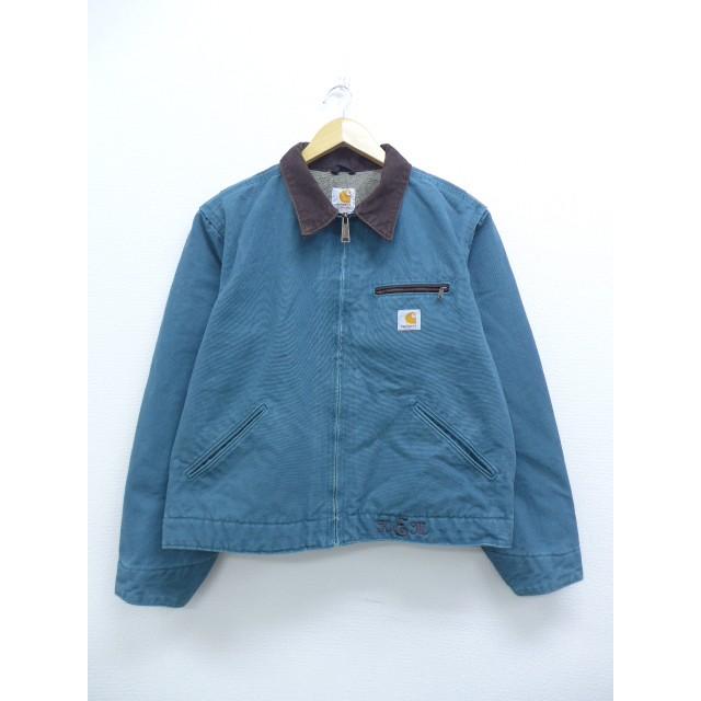 古着 レディース 長袖 ブランド ジャケット カーハート Carhartt K M コットン ダック地 青緑系 19oct15 中古 アウター ジャンパー ブルゾン Lou 古着屋rushout 通販 Yahoo ショッピング